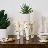 Mocha Elephant Pedestal
