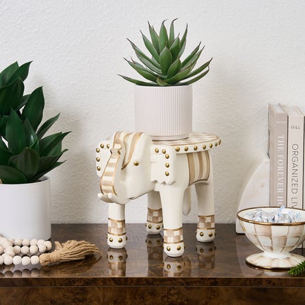 Mocha Elephant Pedestal
