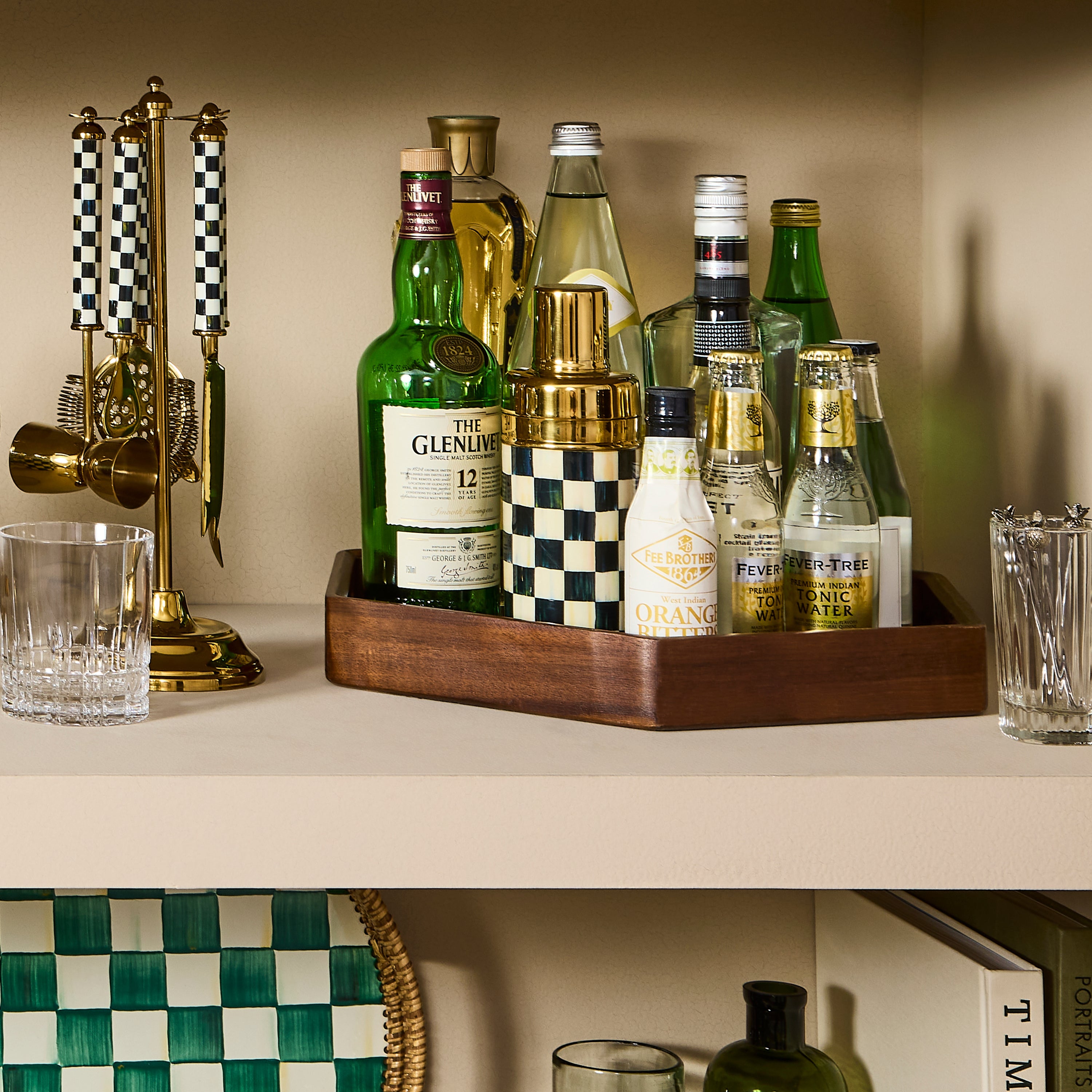 MacKenzie-Childs | Courtly Check 3260 Gold Cocktail Shaker