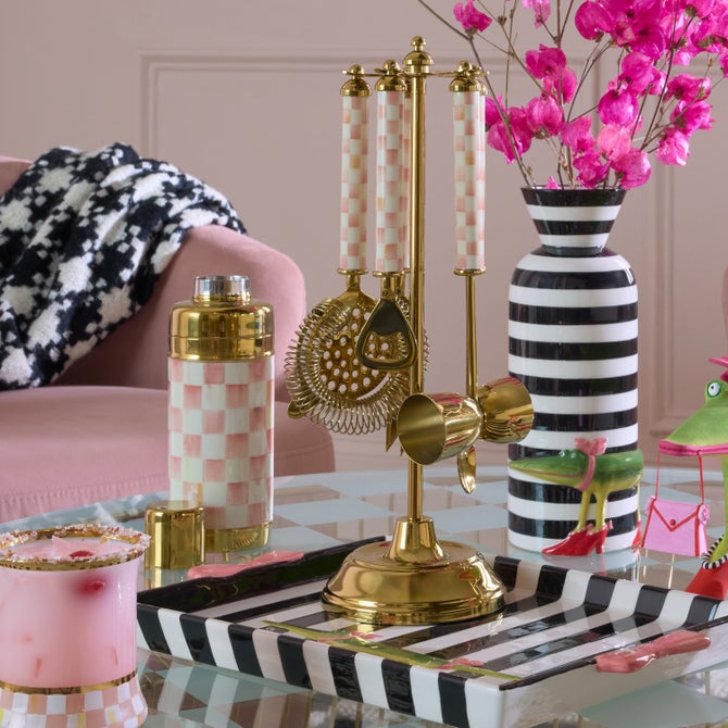 Rosy Check 3260 Gold Cocktail Set image number 1