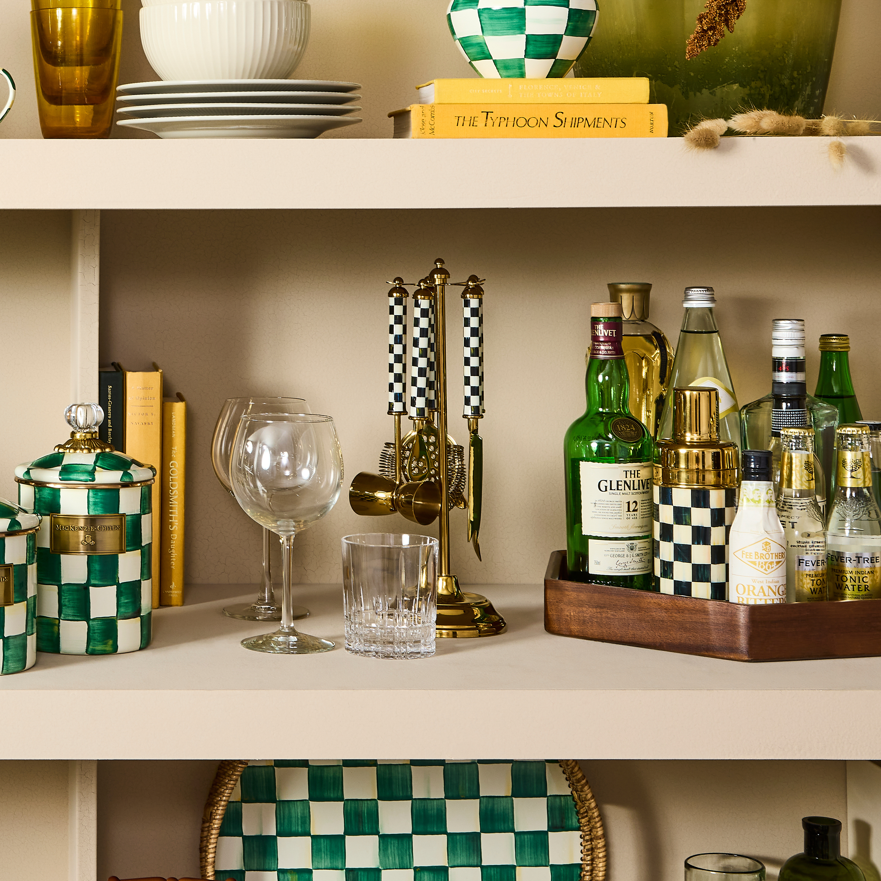 MacKenzie-Childs | Courtly Check 3260 Gold Bar Tool Set