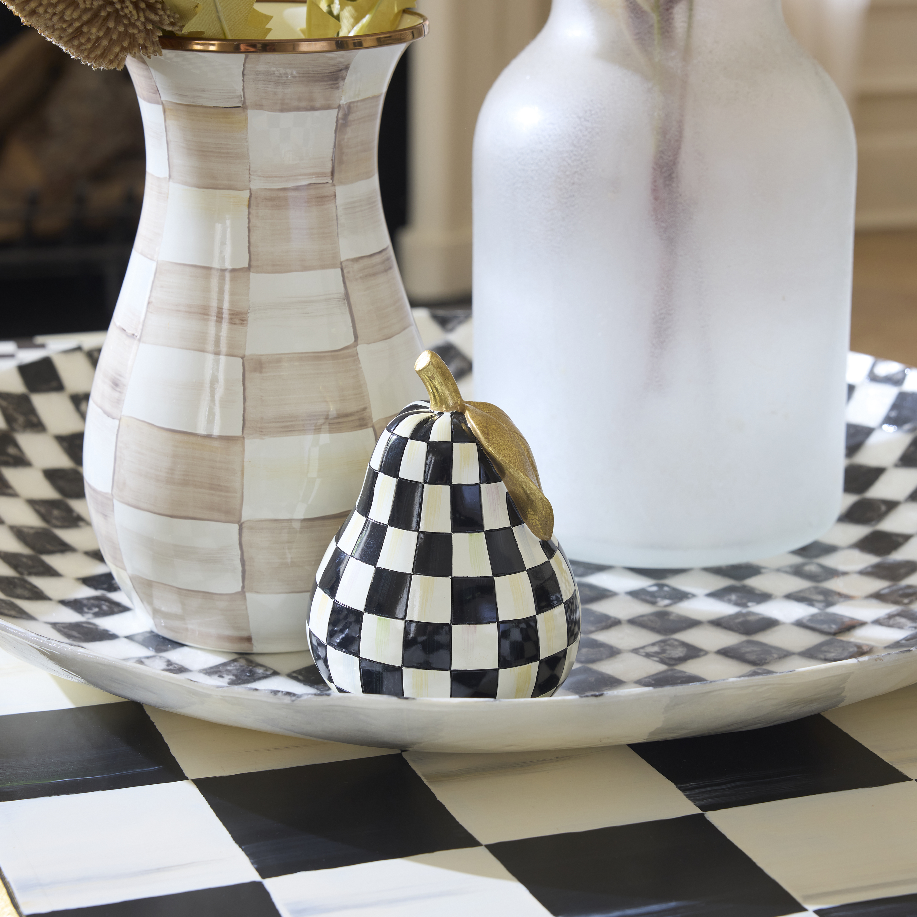 MacKenzie-Childs | Courtly Check Capiz Decorative Bowl