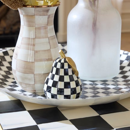 Courtly Check Capiz Decorative Bowl