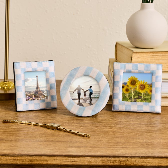 Sky Fabric Frames, Set of 3 image number 1
