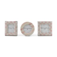 Rosy Fabric Frames, Set of 3