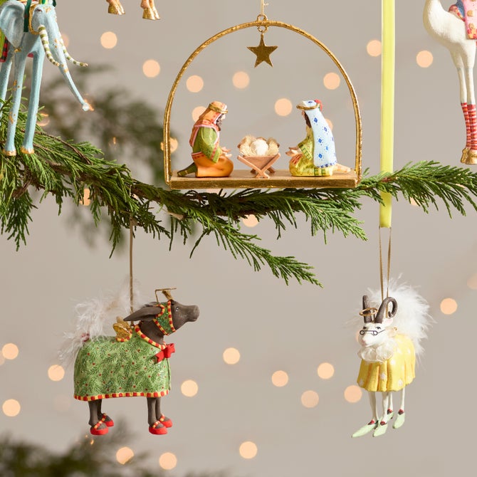 Patience Brewster Nativity David Donkey Ornament image number 2