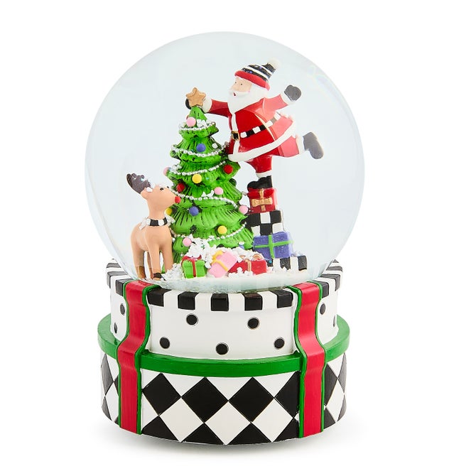 Santa & Rudolph Snow Globe image number 0