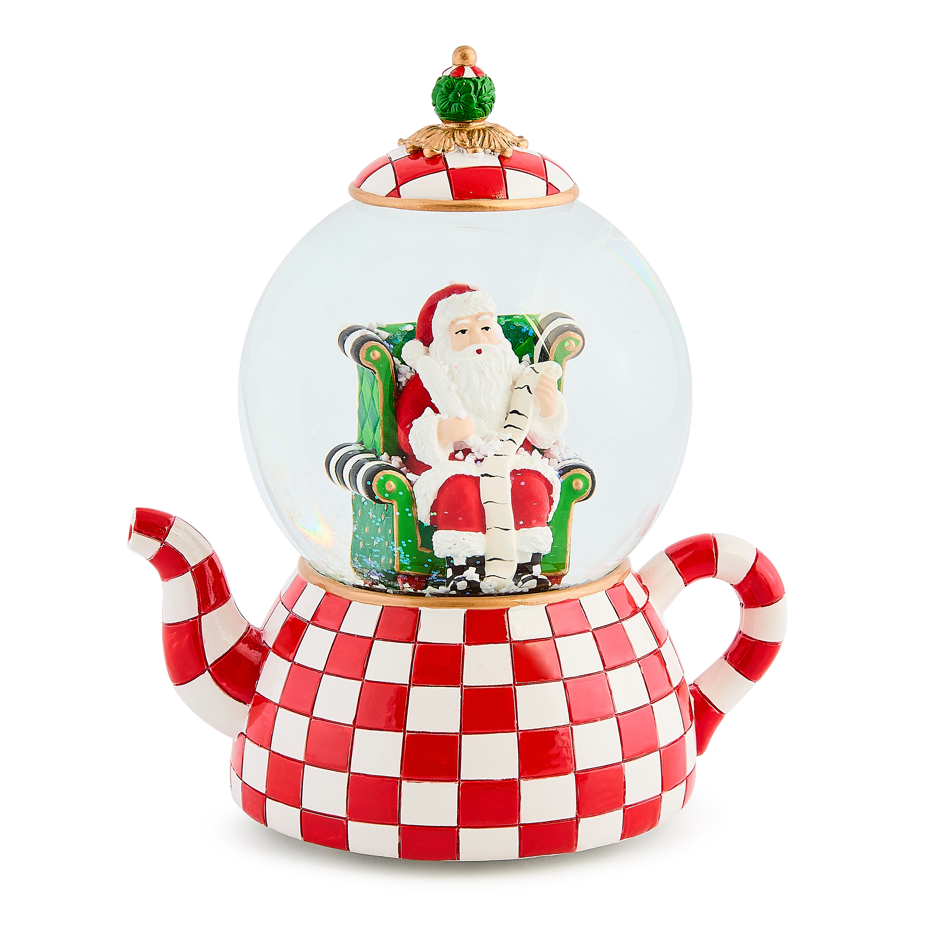 MacKenzie-Childs | Check It Out Teapot Snow Globe