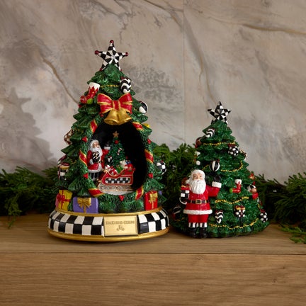 Courtly Christmas Tree & Santa Musical Display