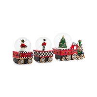 Holiday Train Snow Globe Set, Set of 3