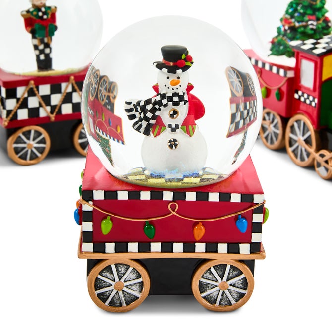Holiday Train Snow Globe Set, Set of 3 image number 4