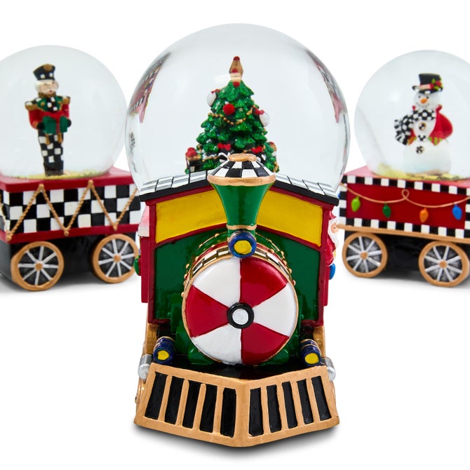 Holiday Train Snow Globe Set, Set of 3 image number 6