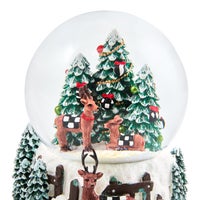 Holiday Forest Deer Snow Globe