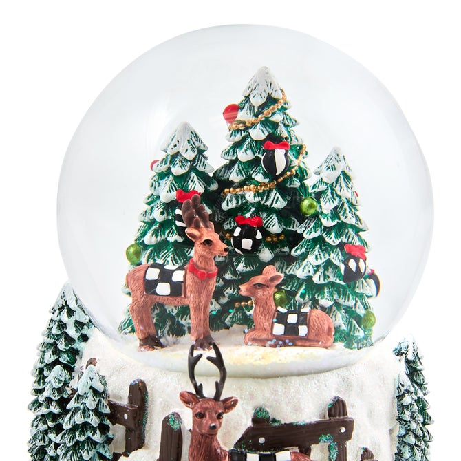 Holiday Forest Deer Snow Globe image number 4