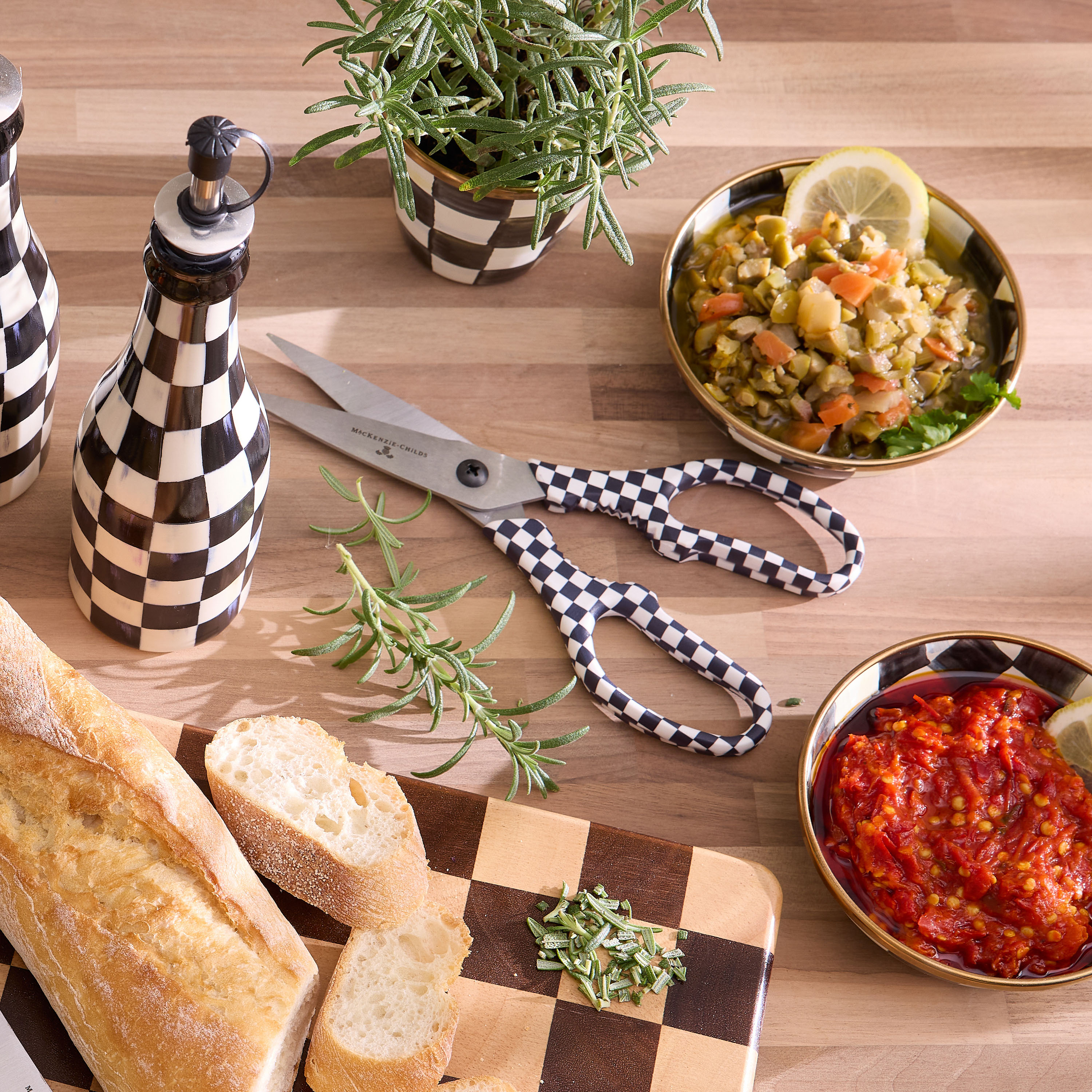 MacKenzie-Childs | Black & White Check Kitchen Shears