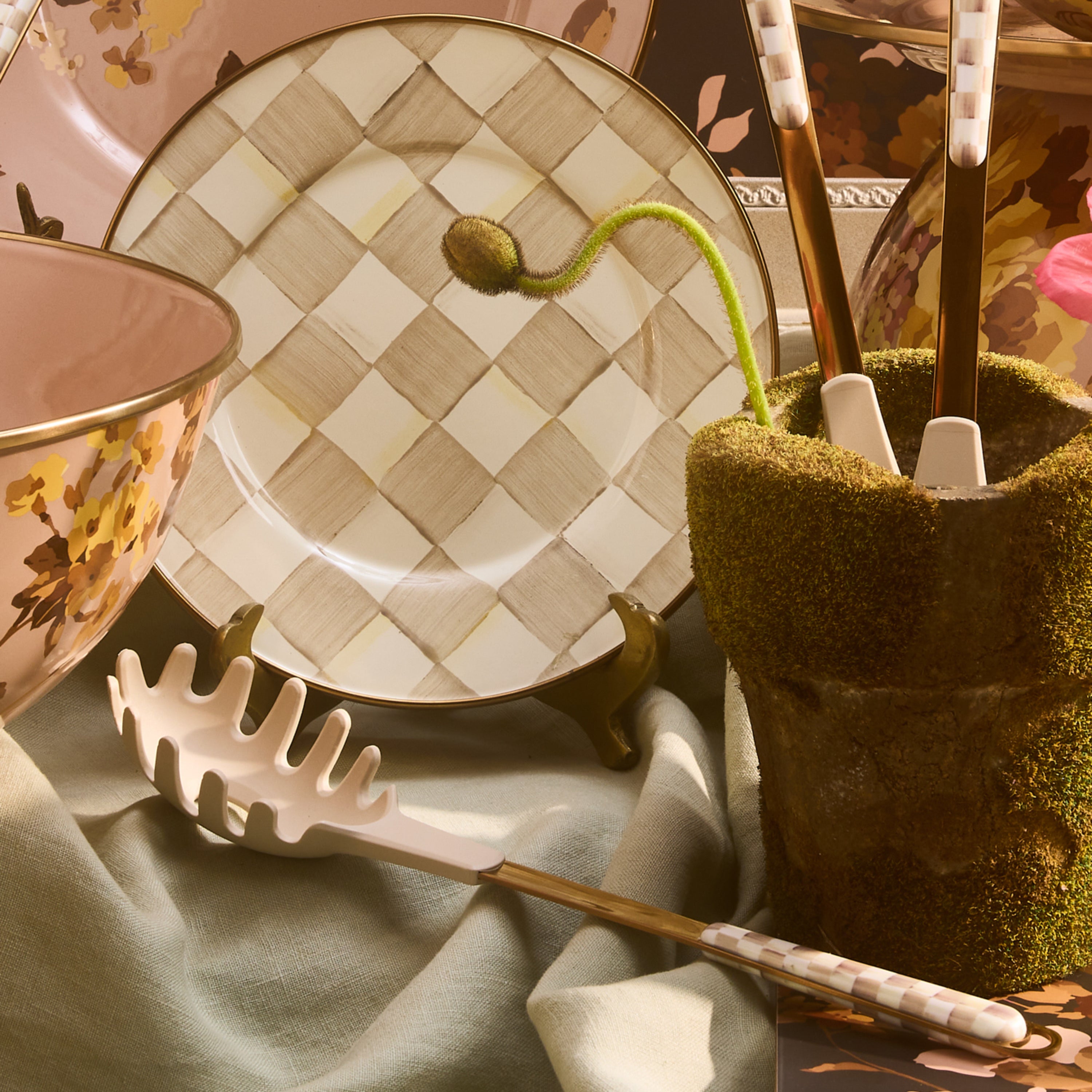 MacKenzie-Childs | Mocha Check Pasta Spoon