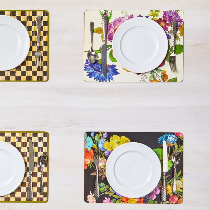 White Flower Market Placemats, Set of 4 image number 2