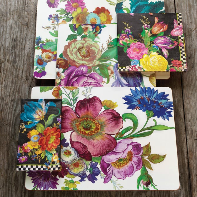 White Flower Market Placemats, Set of 4 image number 4
