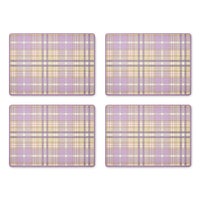 Tartan Violet Cork Back Placemats, Set of 4