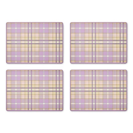 Tartan Violet Cork Back Placemats, Set of 4