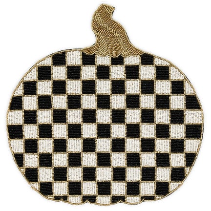 Courtly Check Pumpkin Beaded Placemat