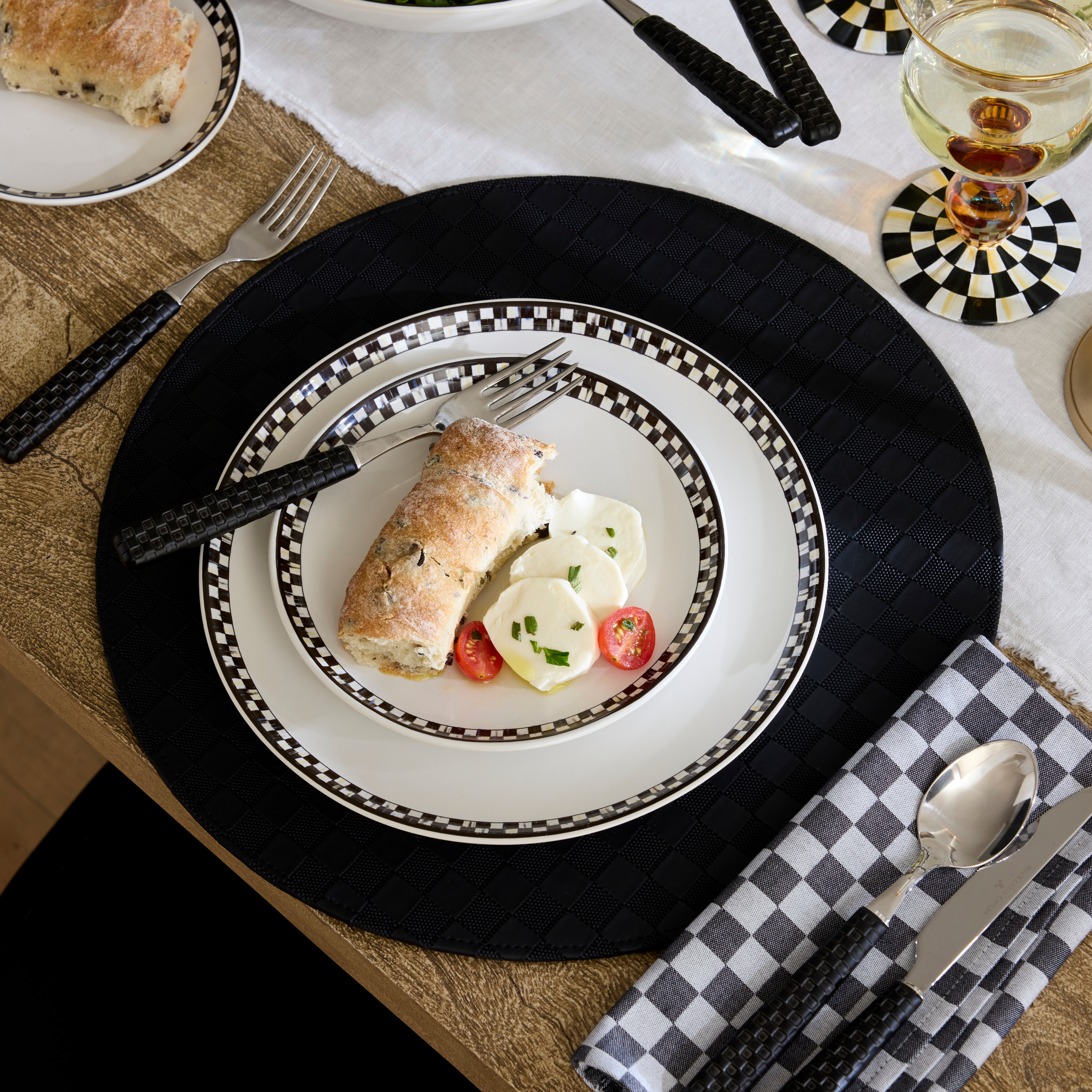 MacKenzie-Childs Check Faux Leather Placemat