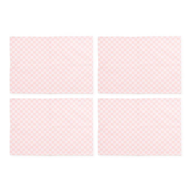 Pink Check Placemat, Set of 4 image number 2