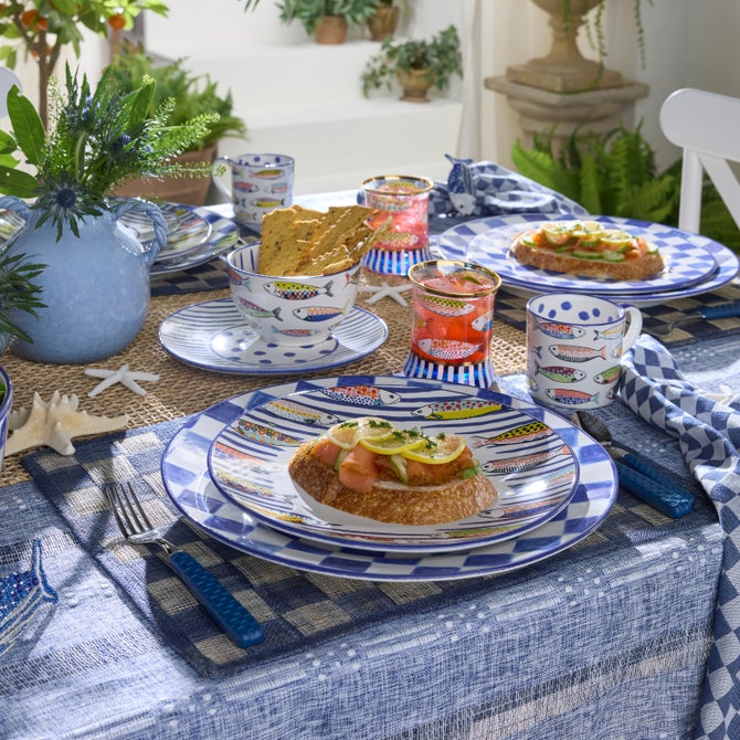 Indigo Sinamay Placemats, Set of 4 image number 1