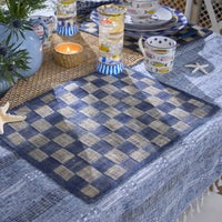 Indigo Sinamay Placemats, Set of 4