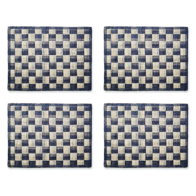 Indigo Sinamay Placemats, Set of 4 image number 2