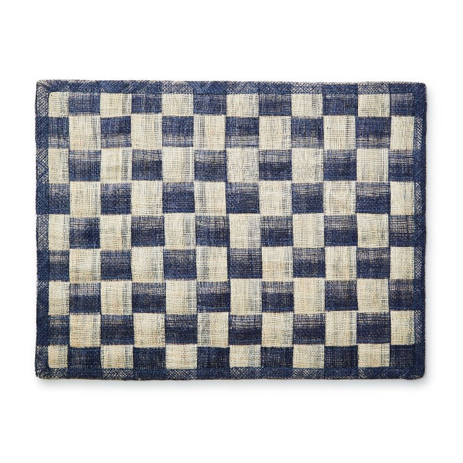 Indigo Sinamay Placemats, Set of 4 image number 0