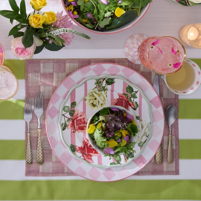 Pink Sinamay Placemats, Set of 4 image number 4