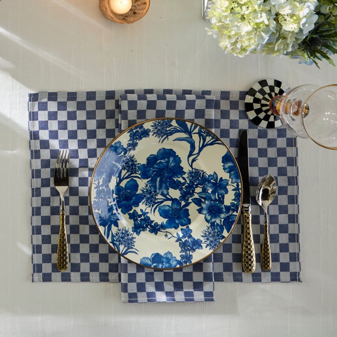 Indigo Check Placemat, Set of 4 image number 1