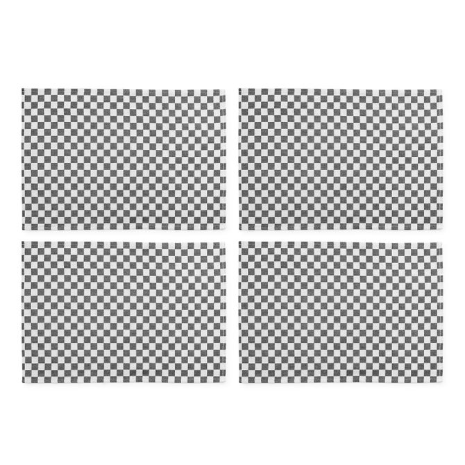 Black Check Placemat, Set of 4 image number 2