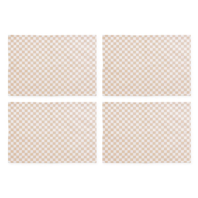 Flax Check Placemat, Set of 4 image number 2