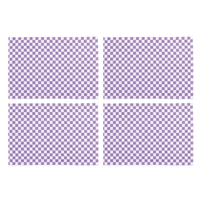 Violet Check Placemat, Set of 4 image number 2