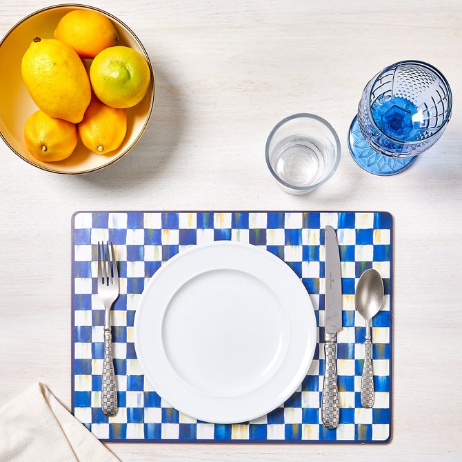Royal Check Cork Back Placemats, Set of 4 image number 1