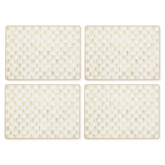Mocha Check Cork Back Placemats, Set of 4 image number 3