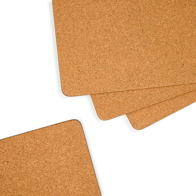 Mocha Check Cork Back Placemats, Set of 4 image number 2