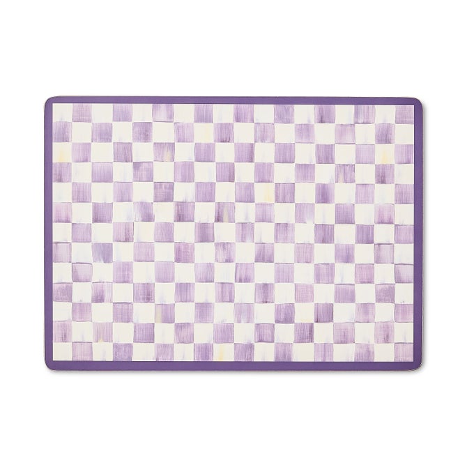 Violet Check Cork Back Placemats, Set of 4 image number 0