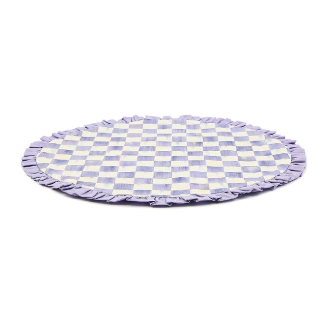 Violet Check Round Placemat image number 1