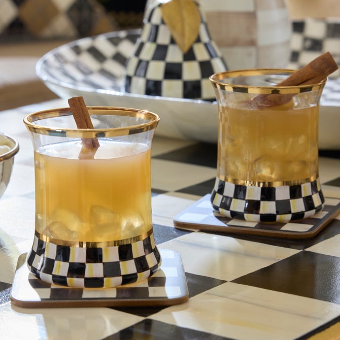 Courtly Checked Cork Back Coasters, Set of 4 image number 2
