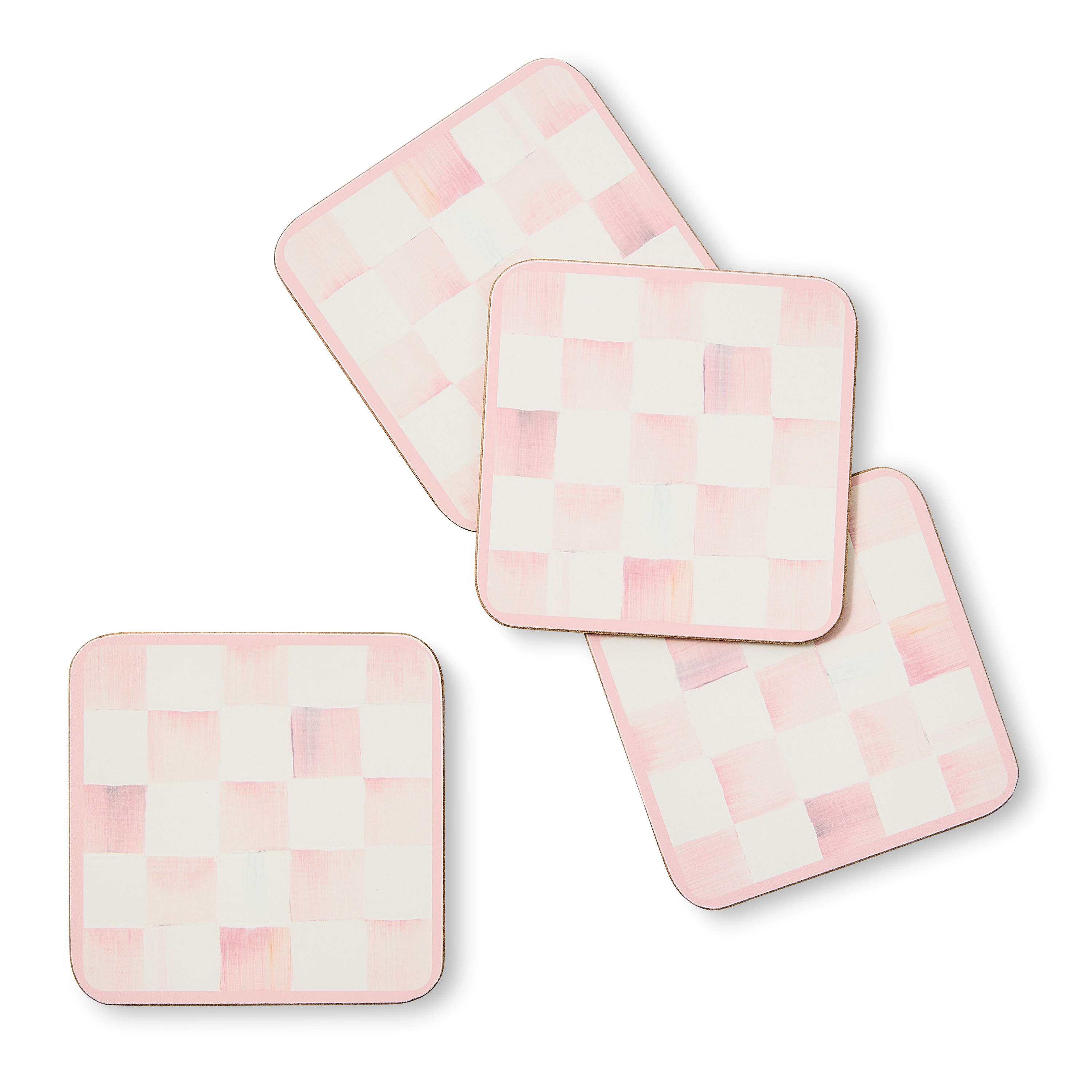 MacKenzie-Childs Rosy Check Coasters