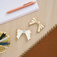 Mocha Bow Magnets, Set of 2