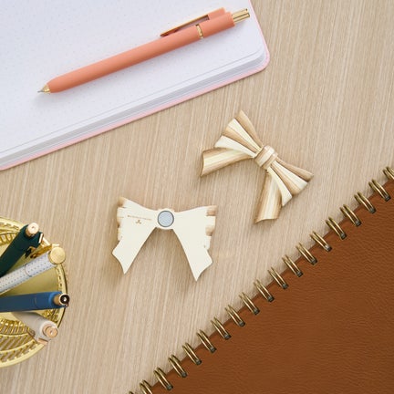 Mocha Bow Magnets, Set of 2