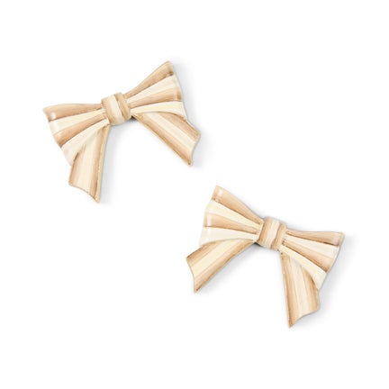 Mocha Bow Magnets, Set of 2