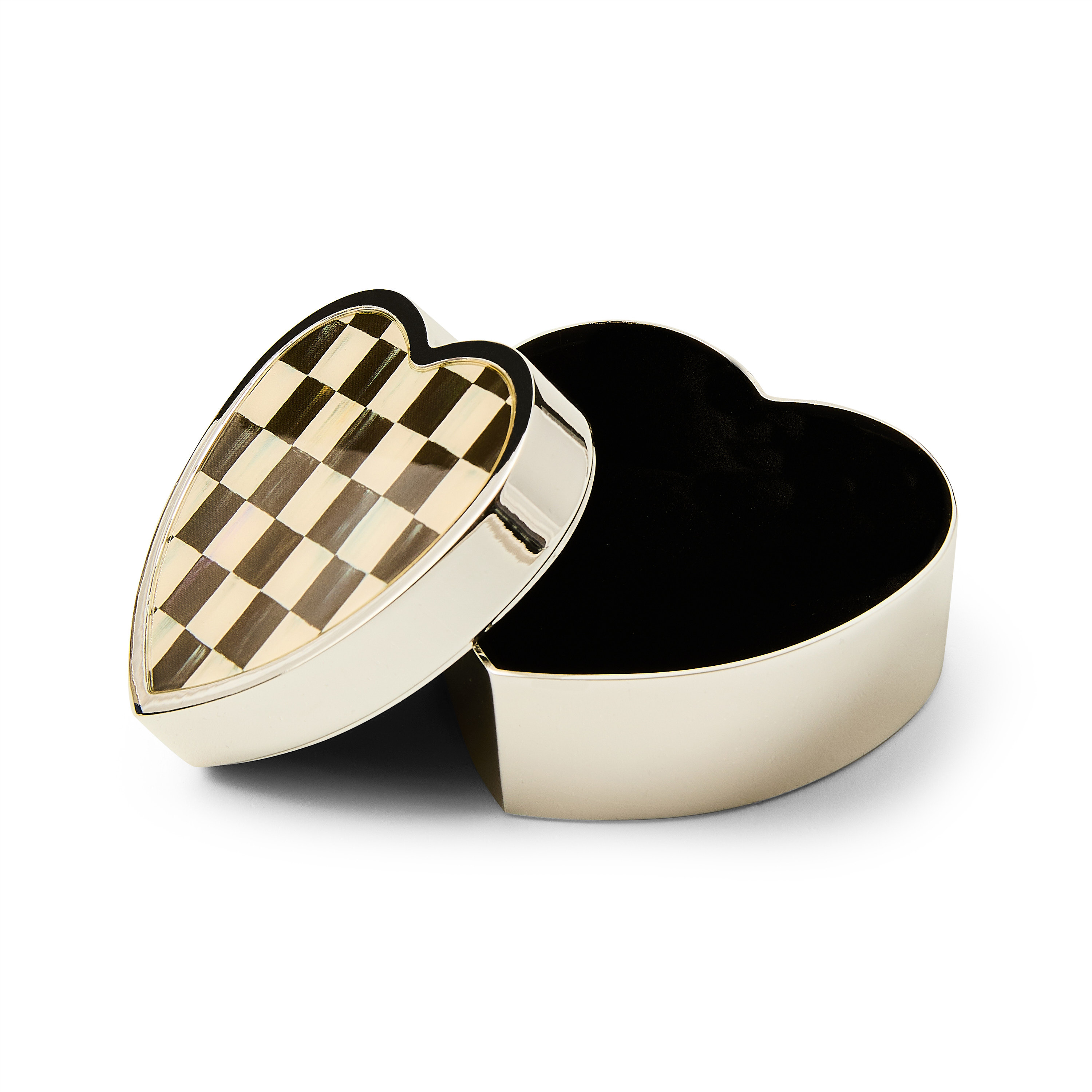 MacKenzie-Childs Courtly Check Heart Trinket Box - Thumbnail 2