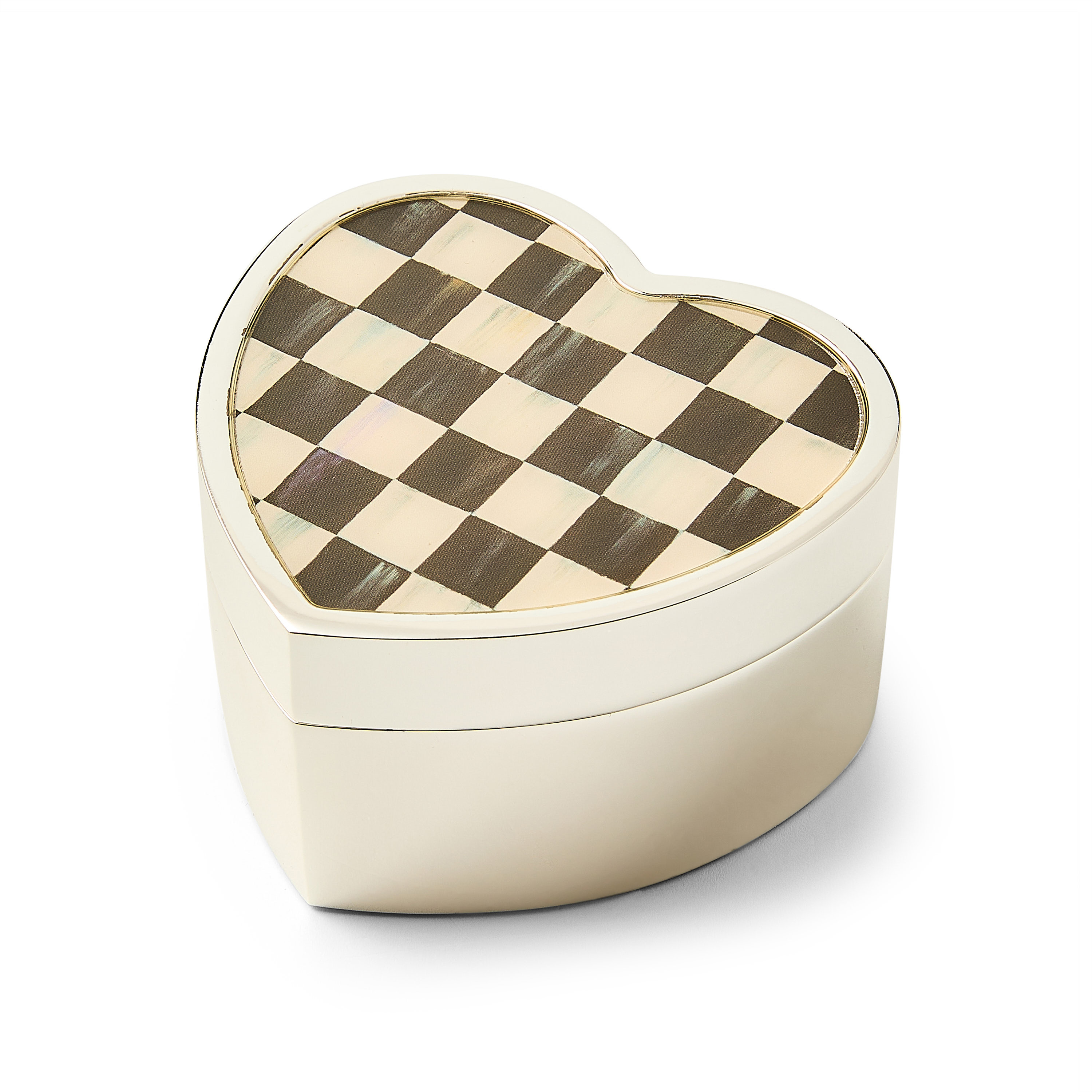 MacKenzie-Childs Courtly Check Heart Trinket Box