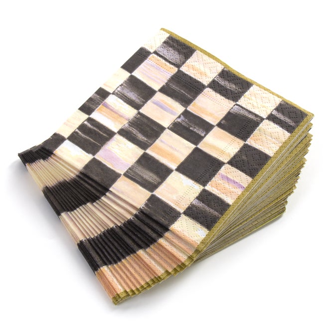 Courtly Check Cocktail Paper Napkins image number 0