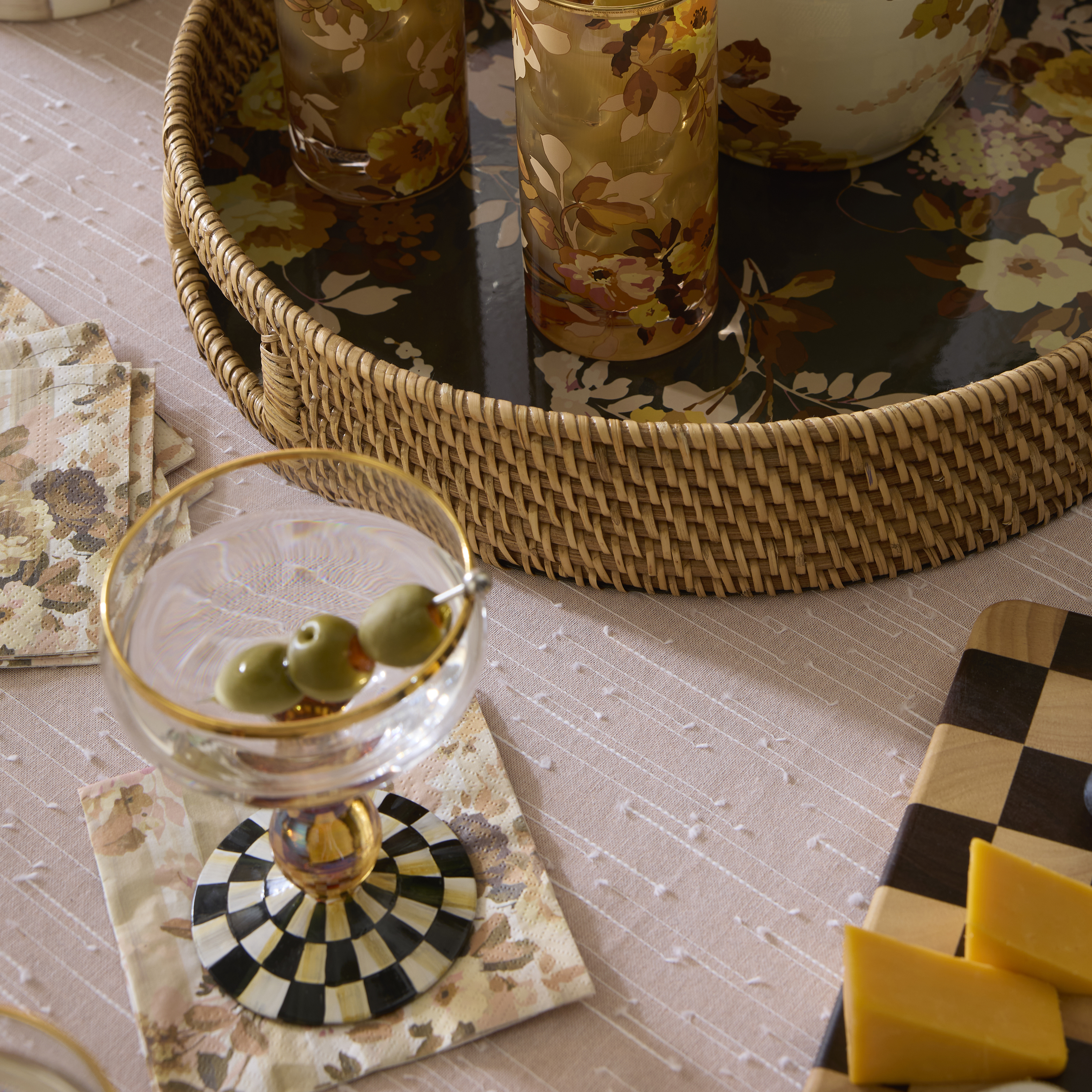 MacKenzie-Childs | Wild Rose Cocktail Paper Napkins